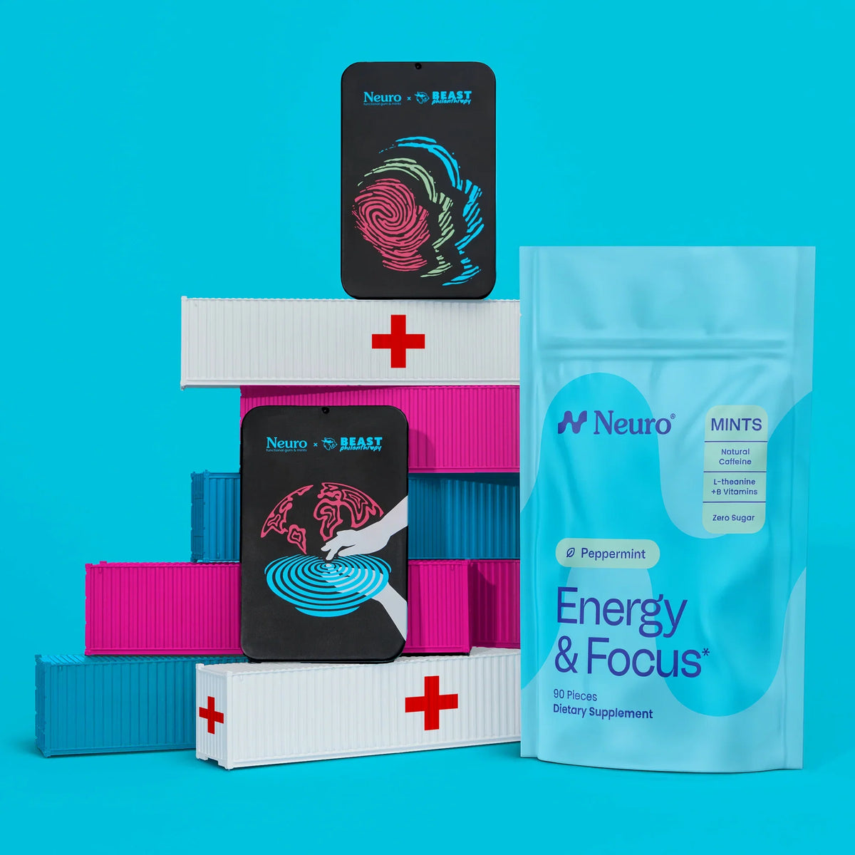 Energy & Focus Mints + Beast Philanthropy tins